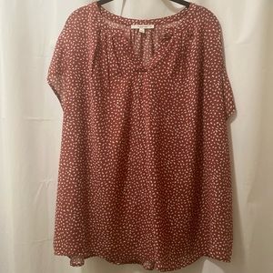 Fun2Fun Hudson Split Neck blouse 2XL